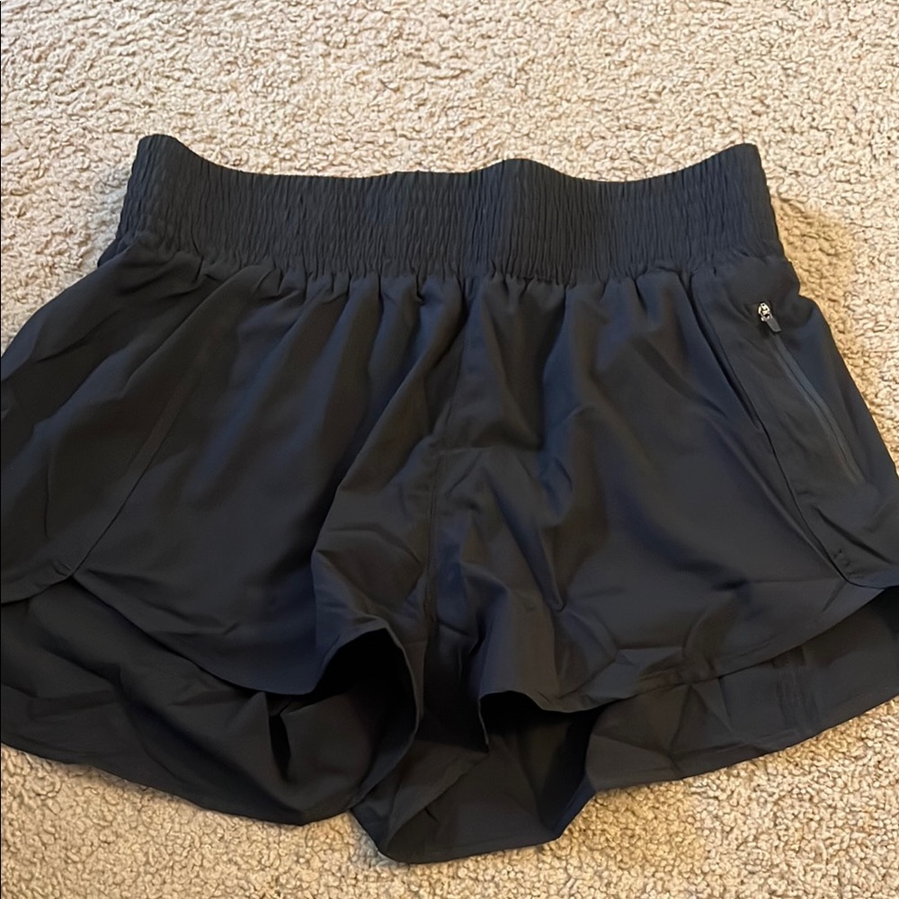 NWT Black Women's High Waisted Running Shorts